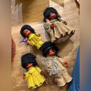 Vintage Cherokee Dolls – Handmade – Made in USA – Lot of 5